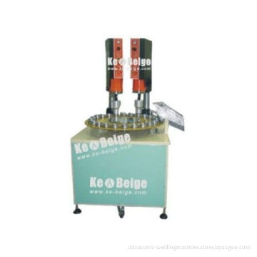 Custom Rotary Ultrasonic Welding Machine With Double Welding Head 15khz, 220v / 380v